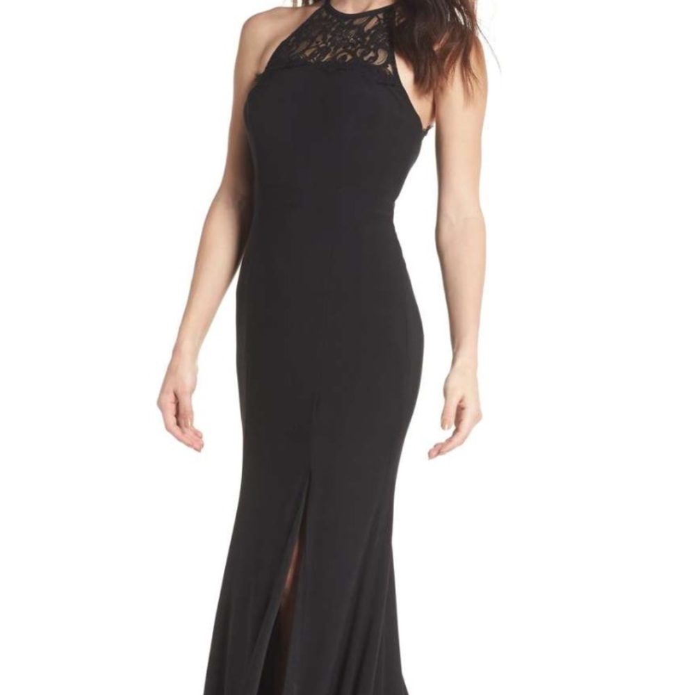 Lace Neck Gown